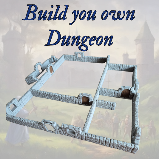 Modulaire stenen dungeon terreinset 100 onderdelen voor Dungeons and Dragons